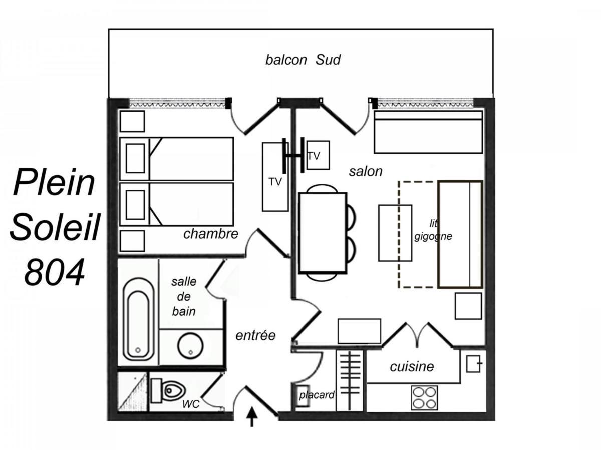 Appartement Ensoleille Avec Tv, Proche Pistes Et Commerces, Residence Plein Soleil, Les Allues - Fr-1-182-18 メリベル エクステリア 写真